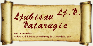 Ljubisav Matarugić vizit kartica